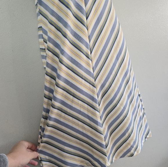 579 Vintage Y2K Stripped Halter Dress Size Small - Picture 3 of 10